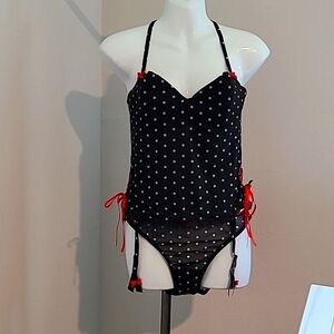 2-Piece Babydoll Garter Chemise Set